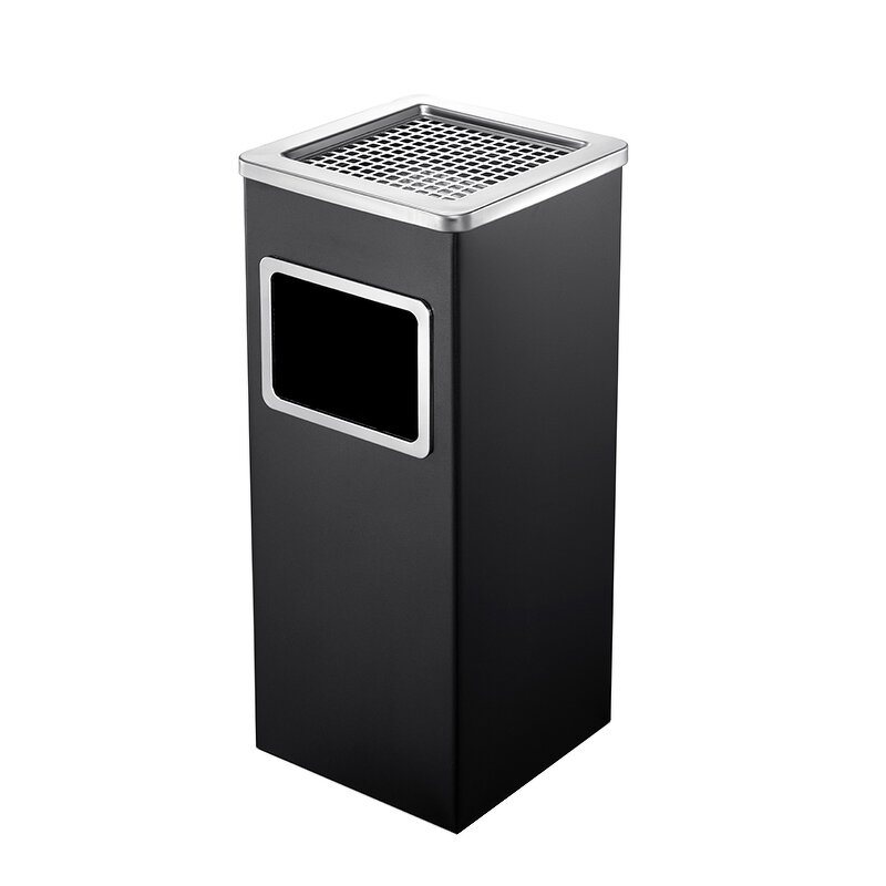 Trash Can Manufacturer - Large square Commercial Outdoor Vertical Stainless Steel