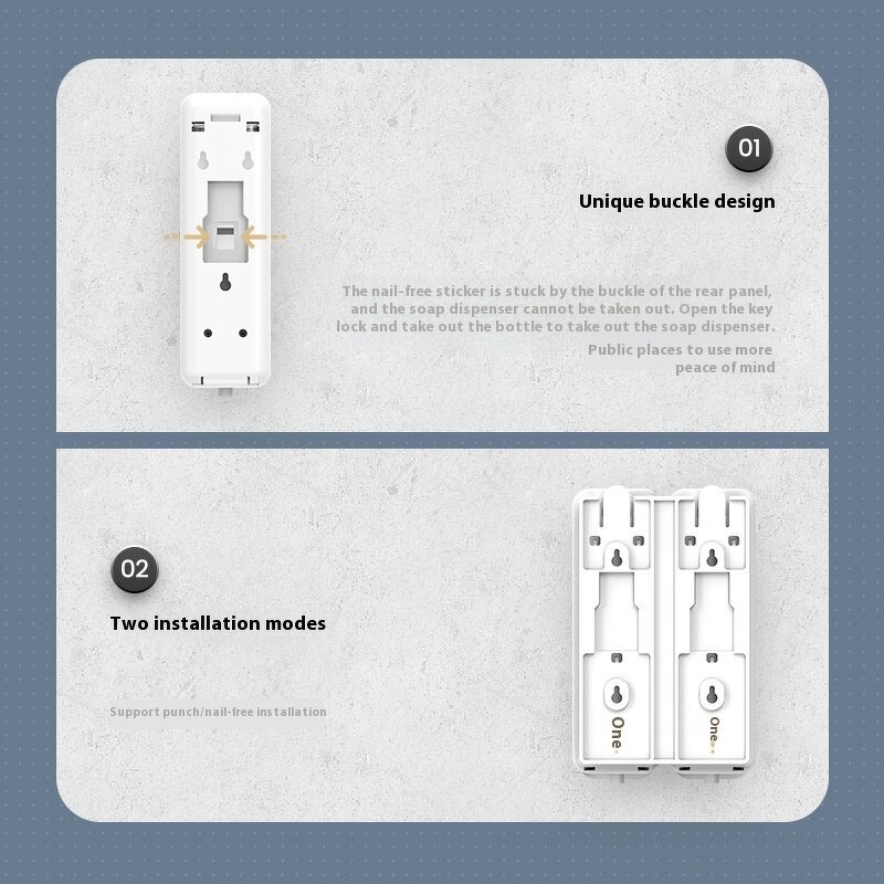 Soap Dispenser Manufacturer - Cross-Border Manufacturers Directly Supply 250ml Manual Pressure Wall-Mounted Single-Head Hand Sanitizer for Home