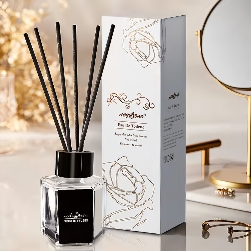 Reed Diffuser Bottle Set Manufacturer - Luxury Premium Glass Custom Logo Fragrance Oil Refill for Home Hotels Natural Rattan-A Hotel Amenities