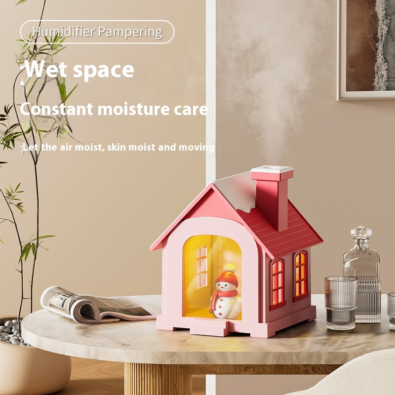 Desktop USB Humidifier Manufacturer - Christmas Warm Light Night Light Small Igloo Home Bedroom Air Fog Aromatherapy Plastic Plug Gift