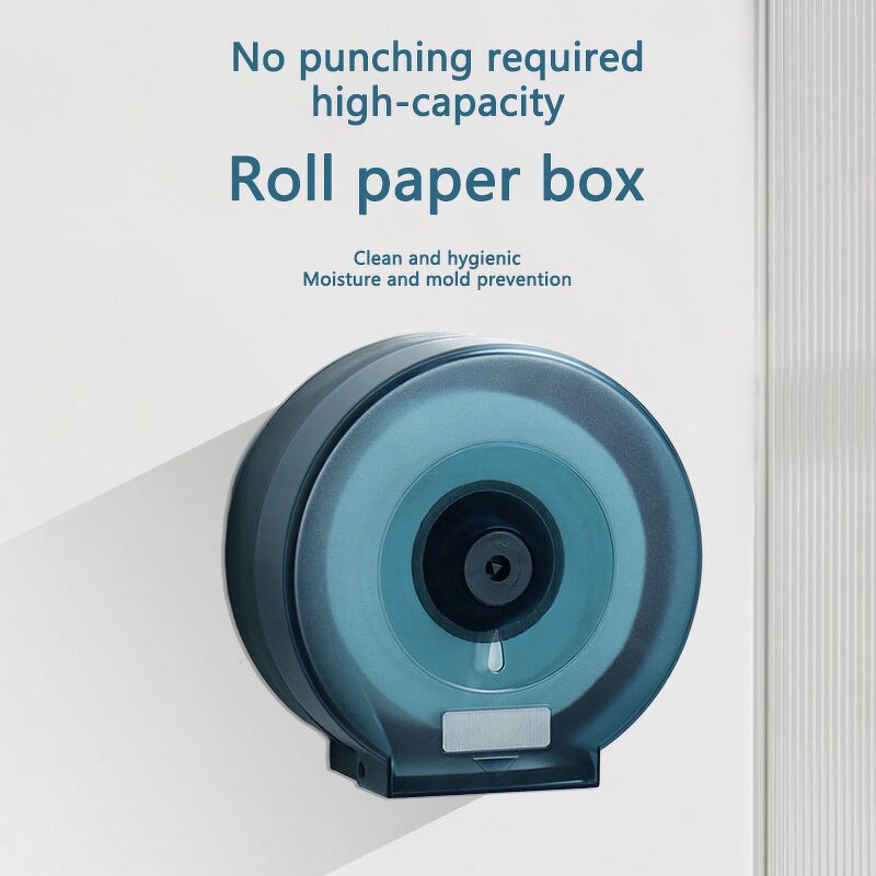 Toilet Paper Box Manufacturer - Wall-Mounted Large Plate Hotel Bathroom Amenities Non-Perforated Roll Paper Tube Tissue Box