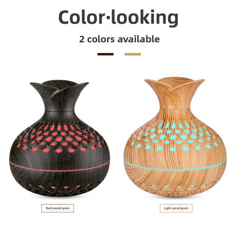 Home Office Humidifier Manufacturer - USB Mini Silent Creative Wood Grain Flower Design Colorful Empty Aromatherapy Machine for Cars Household