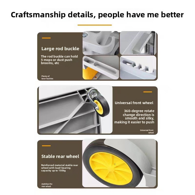 Cleaning Trolley Manufacturer - Multifunctional Plastic for Hospitals and Hotels Special Linen Cart & Property Tool Cart