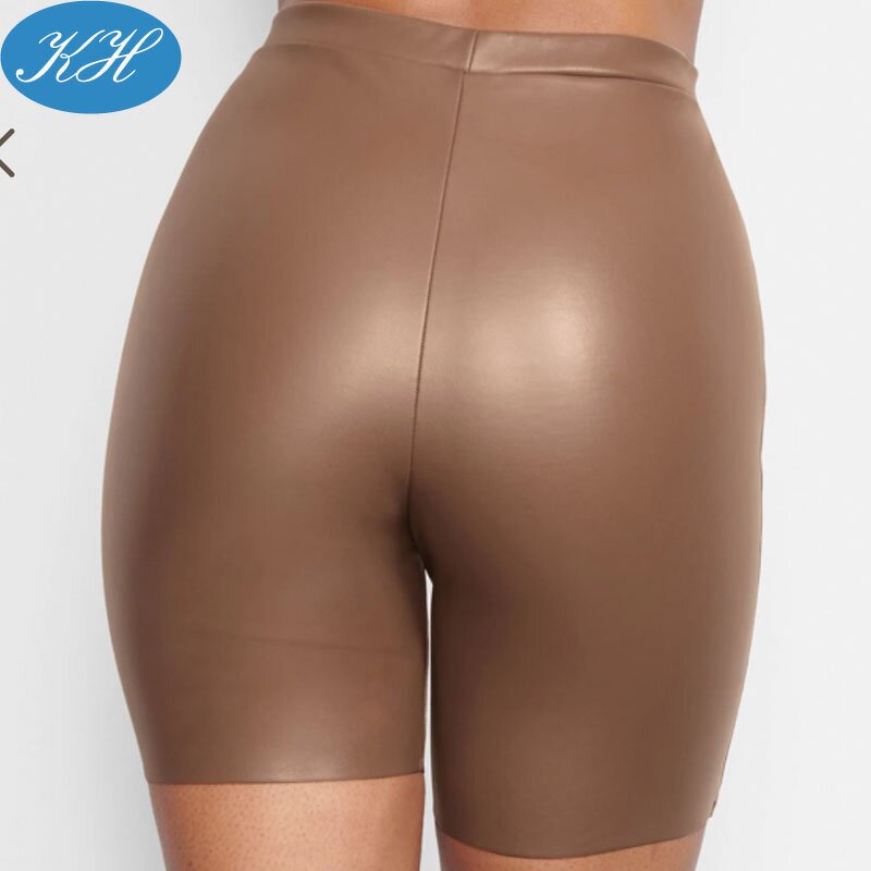 Biker Shorts Manufacturer - Stock Skinny Women Faux Leather