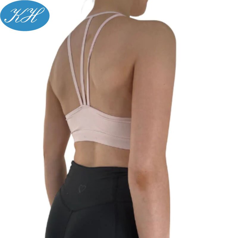 Sports Bra Manufacturer - Women Gym Tops Elastic Straps V Back