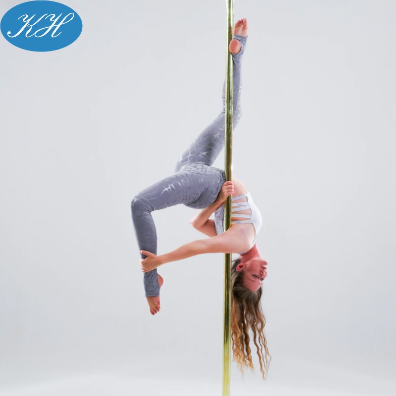 Pole Dance Leggings Manufacturer - Custom Leopard Gold Printing Sticky Exotic Pole Wear