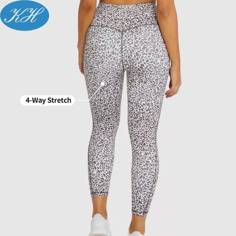 Yoga Leggings Manufacturer - Custom Women Printed Four Needle Six Thread Outdoor Sports Fitness