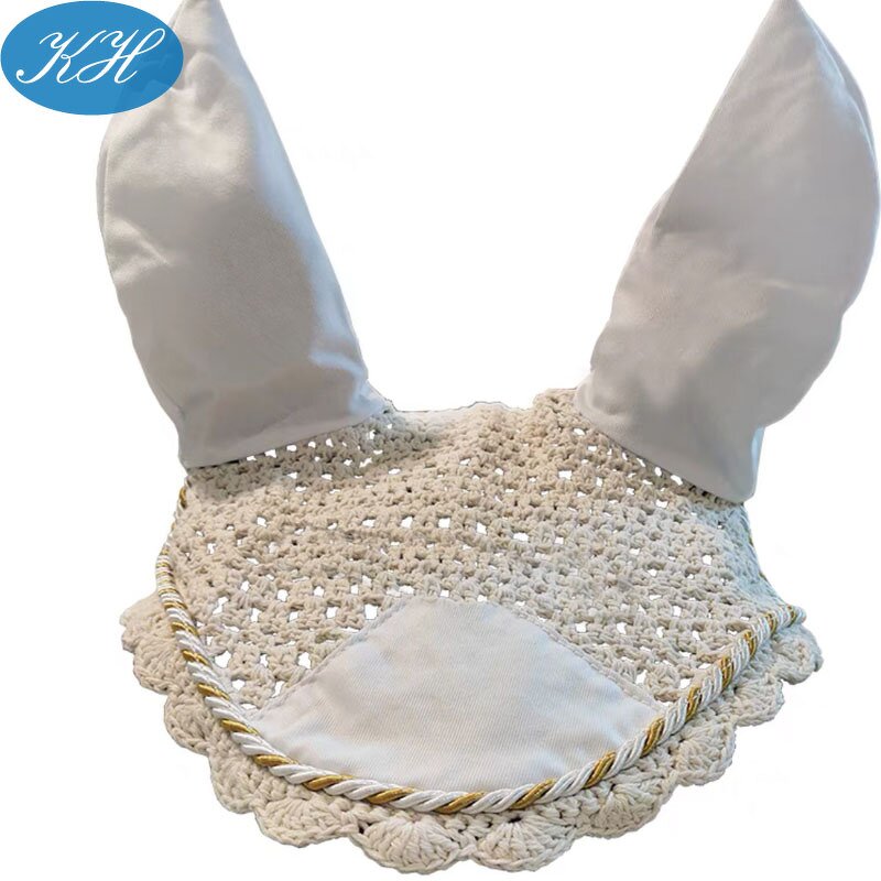 Horse Ear Bonnet Manufacturer - Stock High Quality Equestrian Mesh Noiseless for Horse Fly Veil