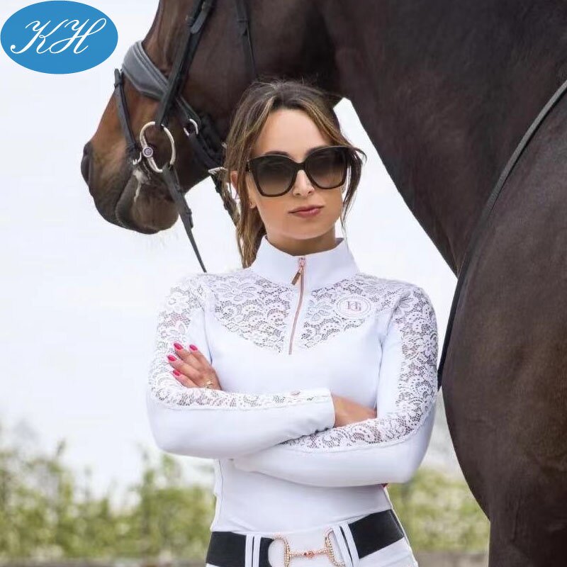 Equestrian Competition Shirt Manufacturer - Custom High End Women Lace