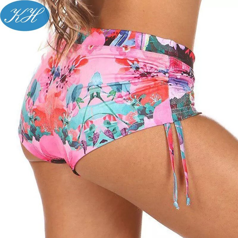 Pole Dance Shorts Manufacturer - New Arrival Panties Summer Women Flower Print Sports