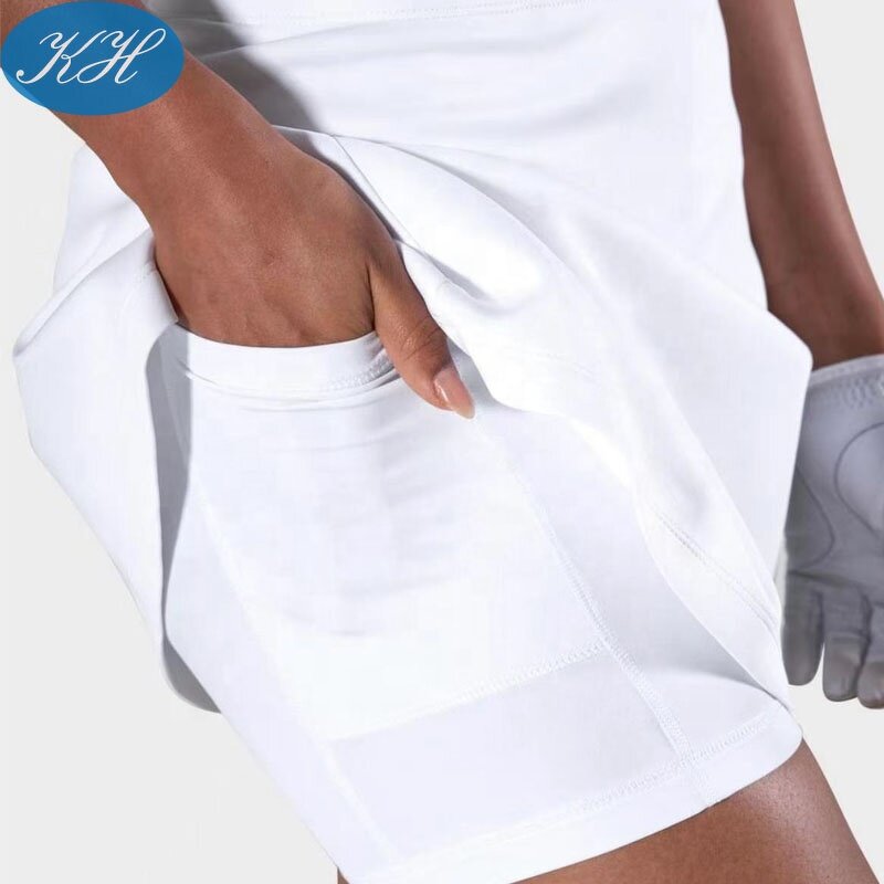 Women's Golf Skirt Manufacturer - Custom High End White with Pocket