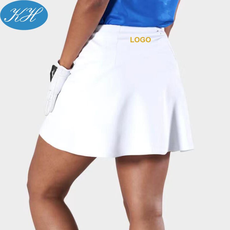 Women's Golf Skirt Manufacturer - Custom High End White with Pocket