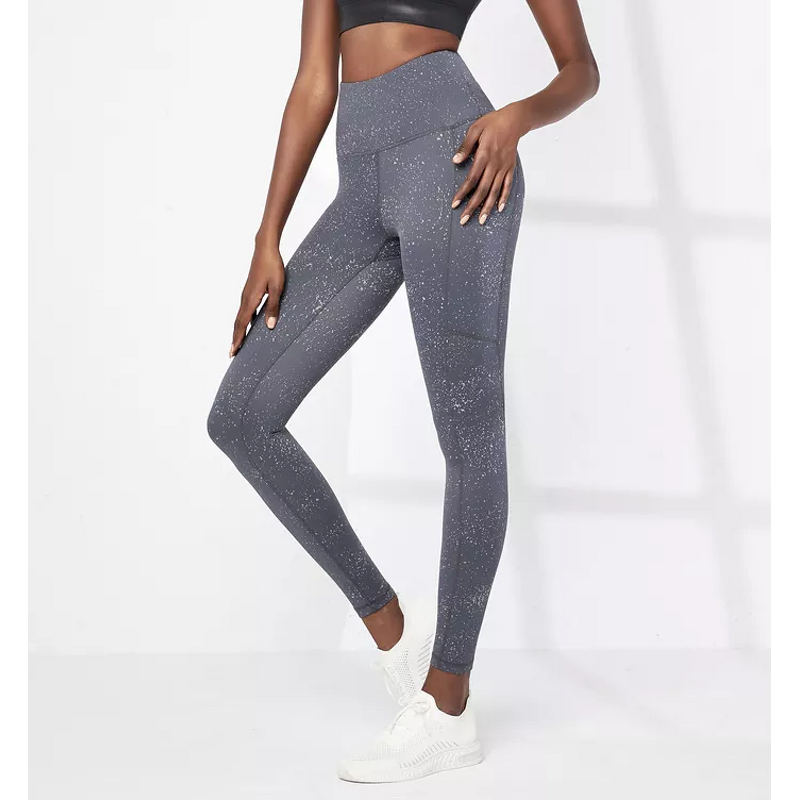 Workout Leggings Manufacturer - Women's Light Weight Breathable Shine Reflective Speckles High Waist