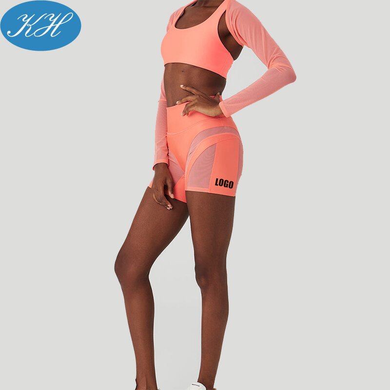 Mesh Yoga Sets Manufacturer - Custom Heat Wave Shrug for Women Sport Wear Fitness Set