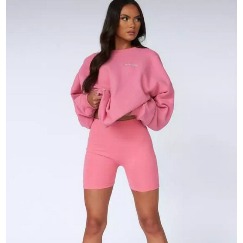 Women's Hoodie Manufacturer - Fashion Sports Wear Lady Gym Workout Organic Cotton Custom Embroidered Crew Neck