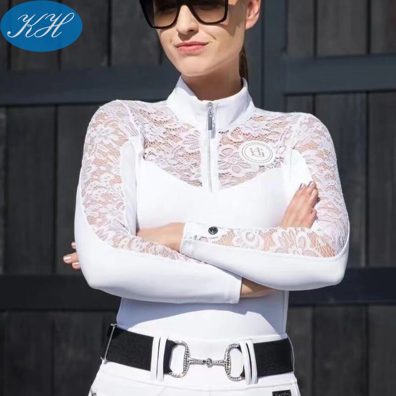 Equestrian Competition Shirt Manufacturer - Custom High End Women Lace