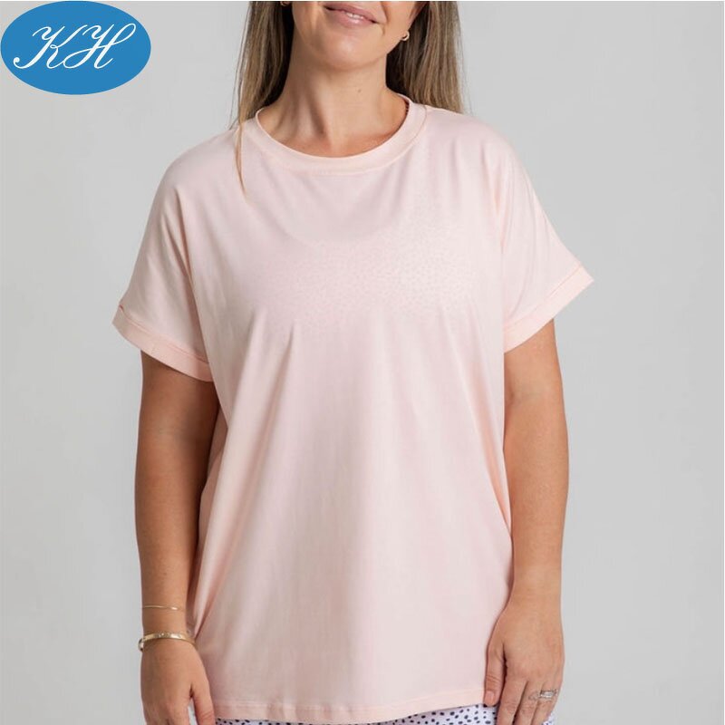 Women's T-Shirt Manufacturer - Custom Cotton High Quality Short Sleeve Summer Loose Tee Sports Running Gym Top