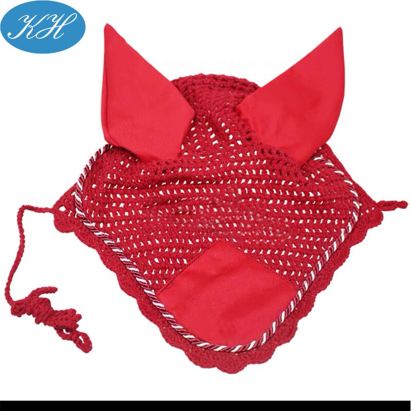 Horse Ear Bonnet Manufacturer - Stock High Quality Equestrian Mesh Noiseless for Horse Fly Veil