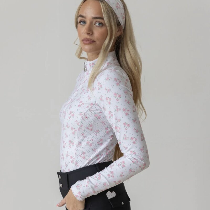 Base Layer Riding Shirts Manufacturer - Custom Women Printed Vintage Lady