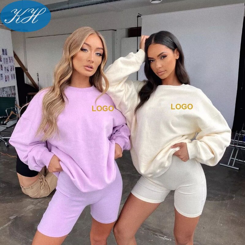 Women's Hoodie Manufacturer - Fashion Sports Wear Lady Gym Workout Organic Cotton Custom Embroidered Crew Neck