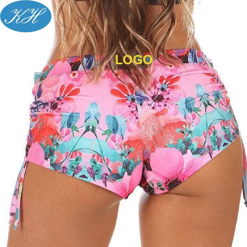 Pole Dance Shorts Manufacturer - New Arrival Panties Summer Women Flower Print Sports