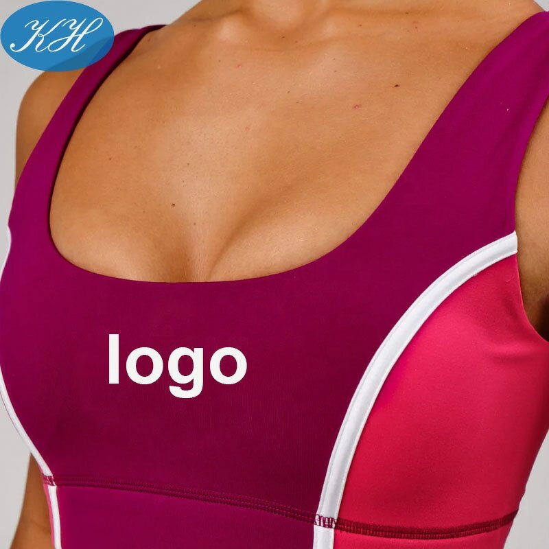 Sports Bra Manufacturer - Custom Women High Quality Panel Design Hunter with Removable Padding Yoga Top