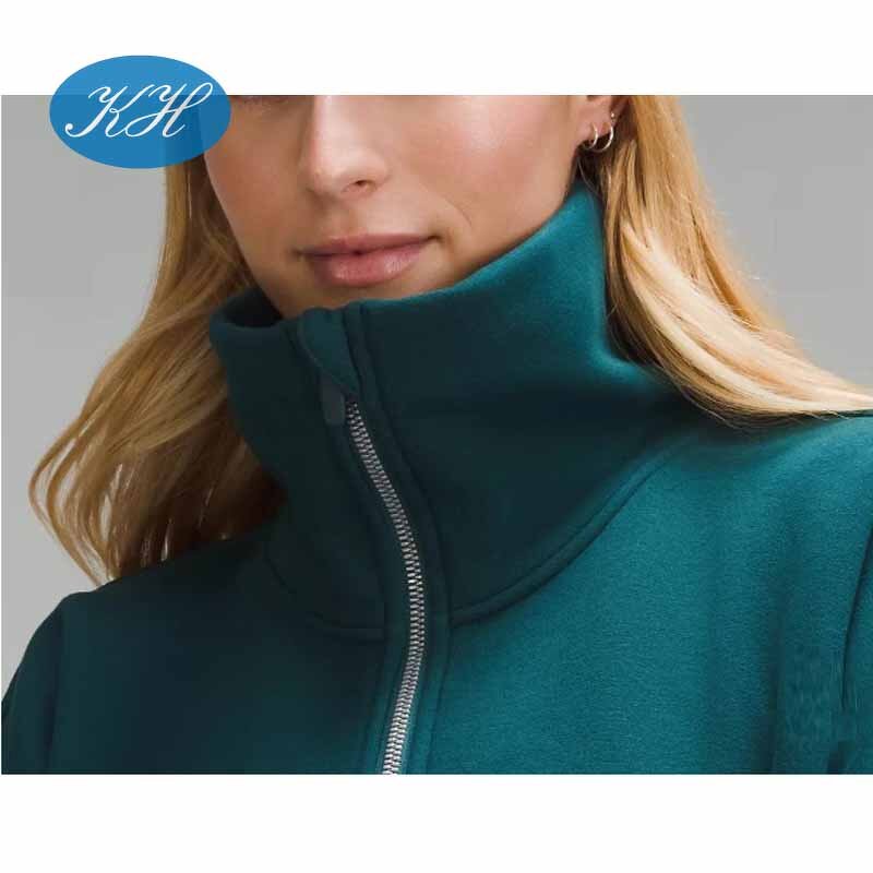 Half Zipper Sweatshirt Manufacturer - Custom Over Size Fit Thick Fleece Winter High Collar Hoodie