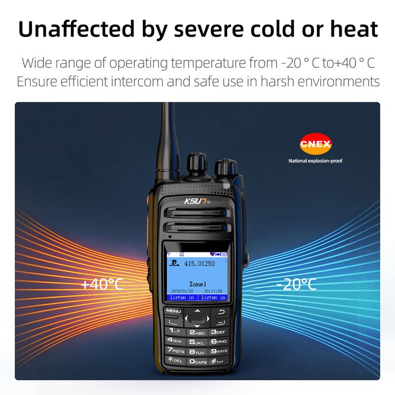 Walkie Talkie Manufacturer - KSUN DM1300(EX) CNEX DMR Professional Radio UHF VHF Dual Band