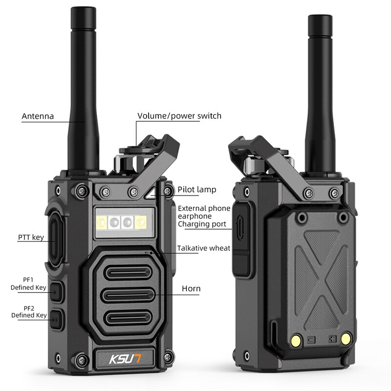 Walkie Talkie Manufacturer - KSUT X36 Two Way Radio Metal Body with Strobe Light