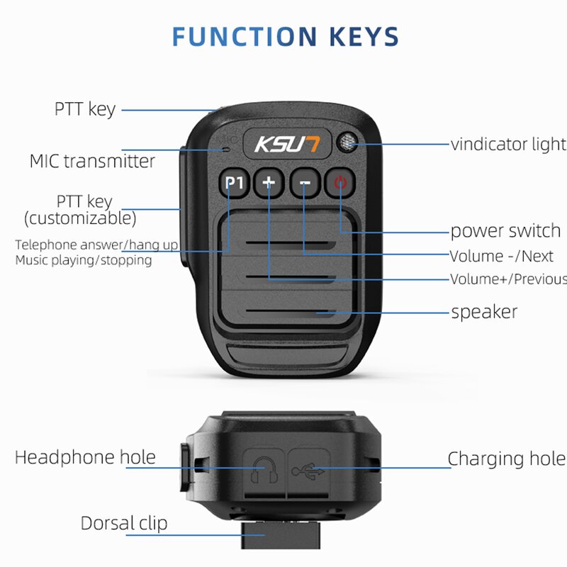 Speaker Microphone Manufacturer - Zello PTT Portable Mini Speaker Wireless Android IOS BT