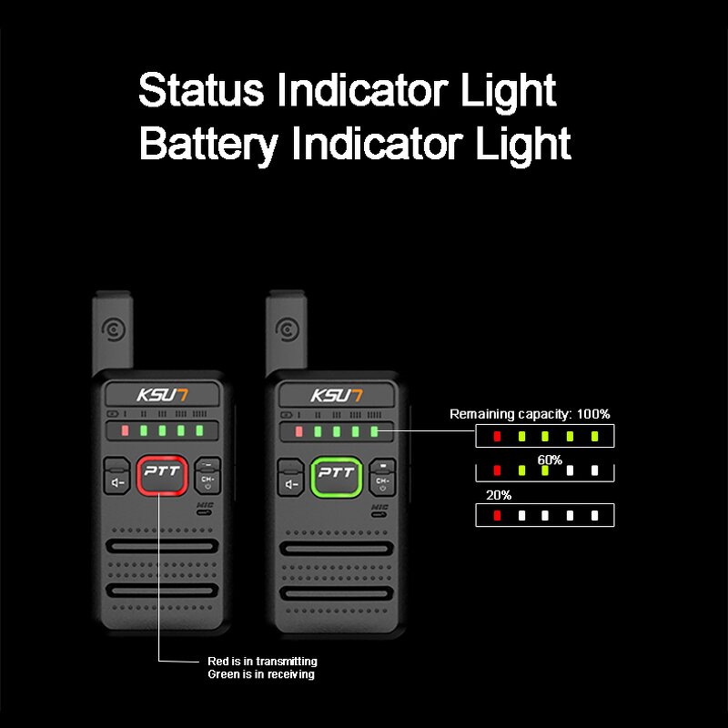 Walkie Talkie Manufacturer - KSUT M10 Type-C Rechargeable Ultrathin 2 Pack Two Way Radio