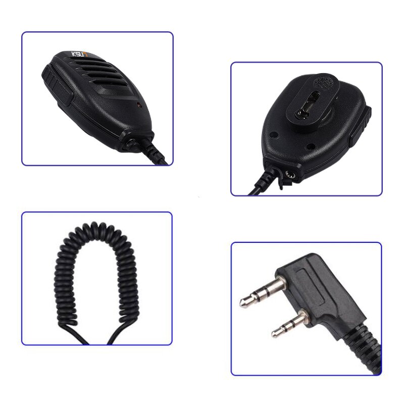 Speaker Microphone Manufacturer - 2 Pin Handheld PTT Shoulder for Baofeng 888S UV-5R UV-82