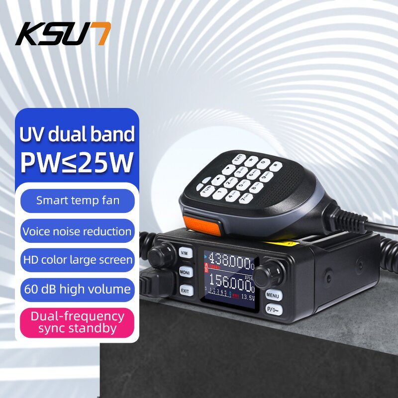 Car Radio Manufacturer - KSUT UV5200D 25W High Power VHF UHF Vehicle Mounted MINI