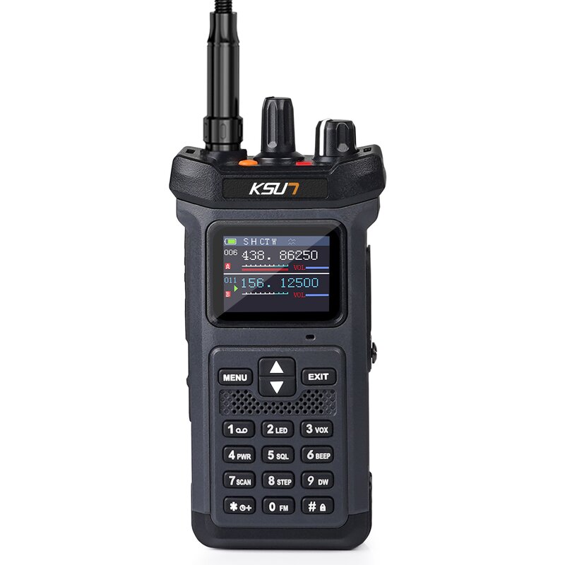 Walkie Talkie Manufacturer - KSUT UV119D VHF UHF Ham Radio with Flashlight & Reverse Charging