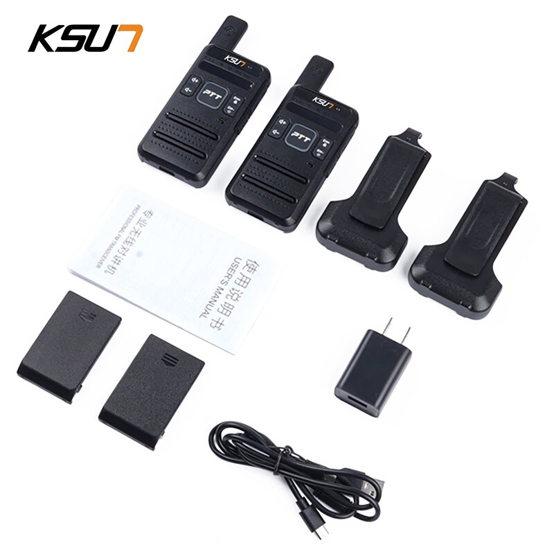 Walkie Talkie Manufacturer - KSUT M10 Type-C Rechargeable Ultrathin 2 Pack Two Way Radio