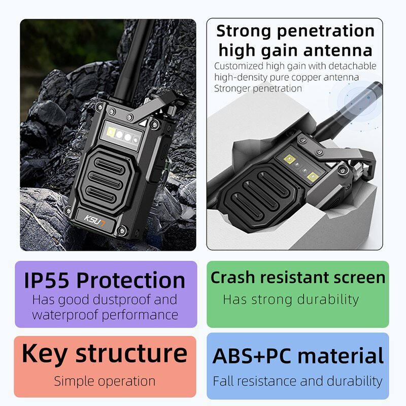 Walkie Talkie Manufacturer - KSUT X36 Two Way Radio Metal Body with Strobe Light