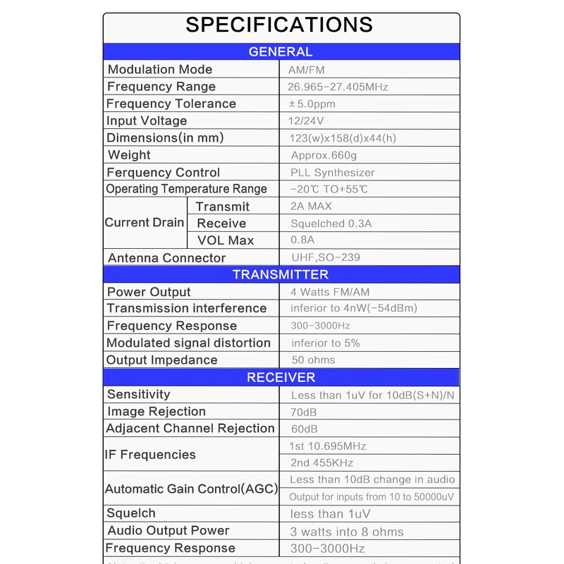 Car Radio Manufacturer - Mobile Walkie Talkie Shortwave Transceiver AM FM 27MHz Vehicle Mounted