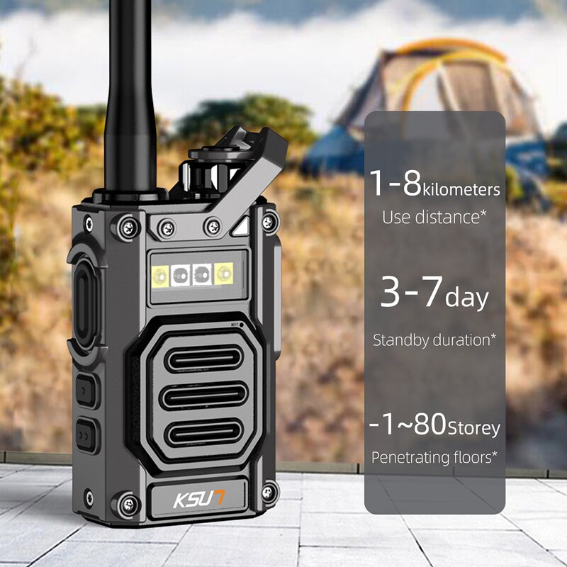 Walkie Talkie Manufacturer - KSUT X36 Two Way Radio Metal Body with Strobe Light