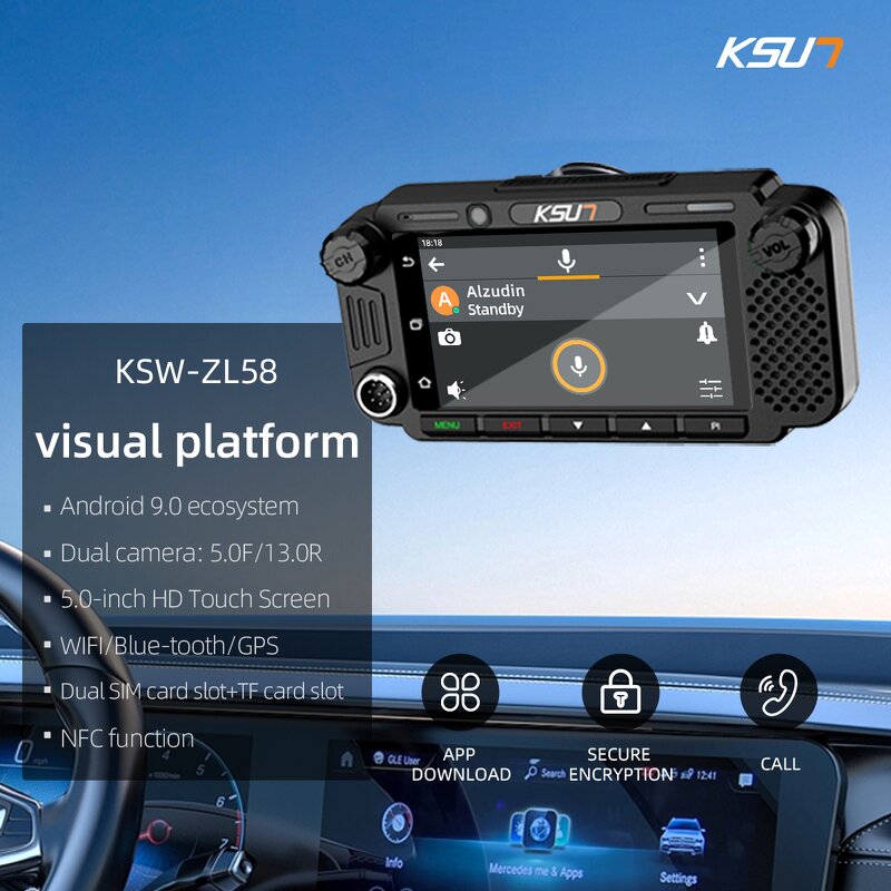 Car Radio Manufacturer - KSUN ZL58 Visual Vehicle Station Dual Cameras Touch-screen 4G POC