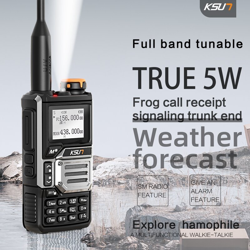 Walkie Talkie Manufacturer - KSUT UV60D DTMF FM CB Radios 144-520MHz Air Band Receiver