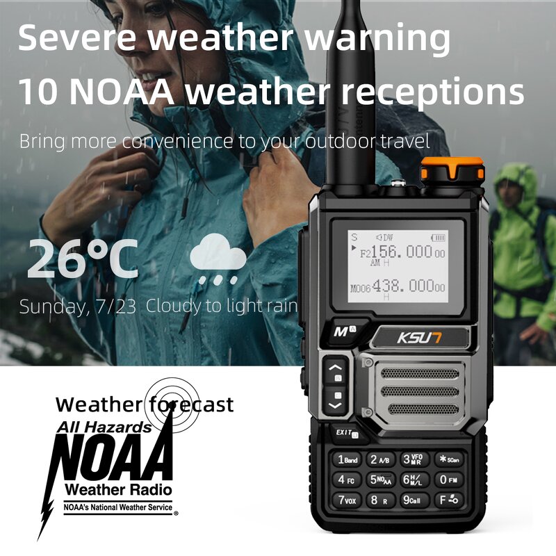 Walkie Talkie Manufacturer - KSUT UV60D DTMF FM CB Radios 144-520MHz Air Band Receiver