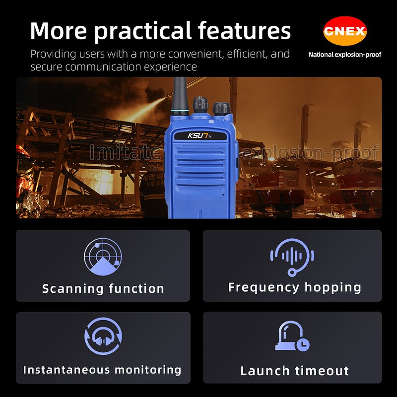 Walkie Talkie Manufacturer - KSUN X1100 SOS CNEX IB Explosion-proof for Petrochemical