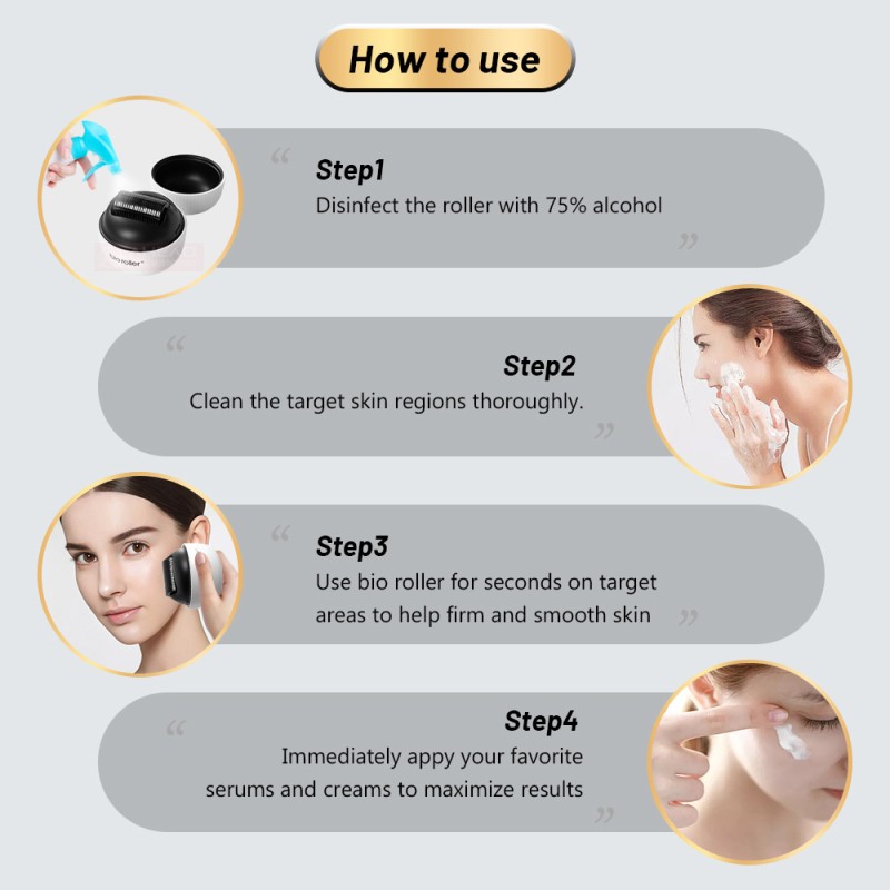 Gold Derma Roller Manufacturer - Luxury DRS 250 Wrinkles Scars Acne