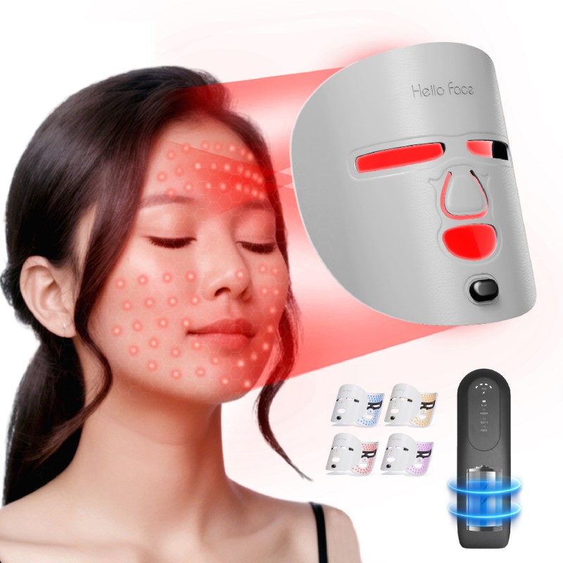 LED Facial Mask Factory - Leather 4 Color 460-850nm Portable