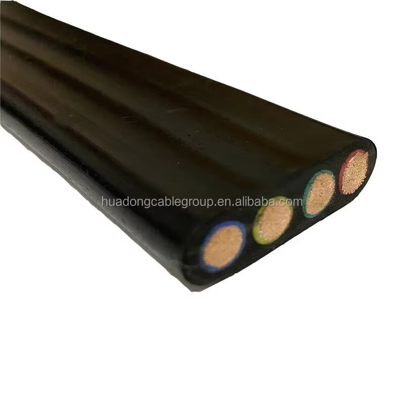 High Voltage Rubber Sheathed Cable Manufacturer - GKFB 6-10KV 3*70 +3*25 Flat for Port Mining Coal Bucket Wheel Drum Crane Reeling