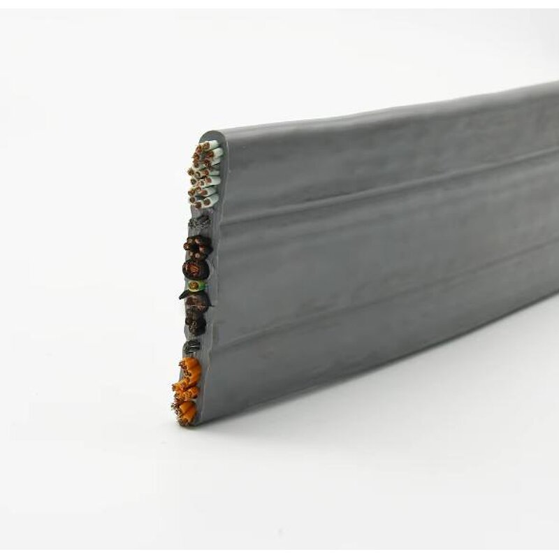 Elevator Traveling Cable Manufacturer - 450/750V 24x0.75mm2 12x0.75mm2 CU/PVC/PVC Flat Flexible Lifting