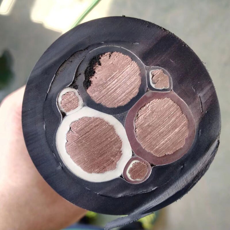 Underground Mining Cable Manufacturer - NSSHOU SHD-GC CPE Rubber Amoured Mining Machine Energy Electrical Submersible Pump Cable