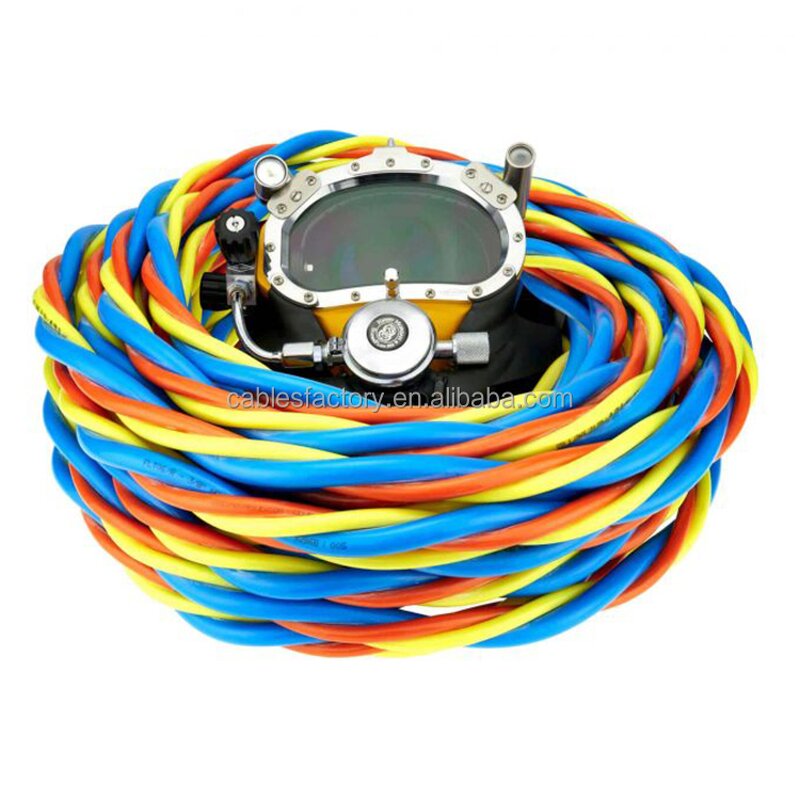 Commercial Diving Umbilical Cable Manufacturer - High Quality 4 in 1 with Air Pneumo Communication Video Light