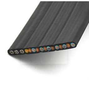 Elevator Traveling Cable Manufacturer - 450/750V 24x0.75mm2 12x0.75mm2 CU/PVC/PVC Flat Flexible Lifting