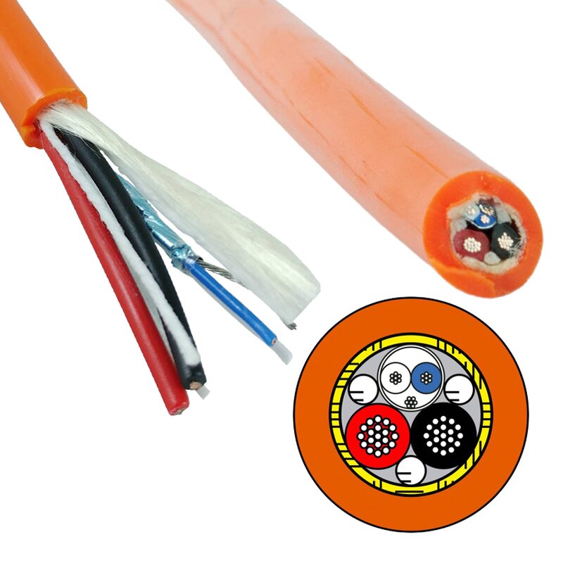 ROV Cable Manufacturer - 2-9-Core 10-14AWG Seawater Resistant Zero Buoyancy Floating Watertight Umbilical Cable Stranded